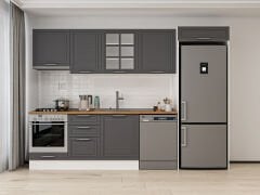 Alvinka 310X220 Cm Mbr_C Mutfak Dolabı Antrasit - Mdf