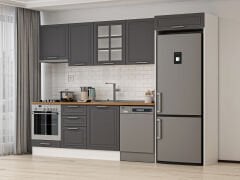 Alvinka 310X220 Cm Mbr_C Mutfak Dolabı Antrasit - Mdf