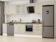 Alvinka 390X222 Cm Klasik Mebran Mutfak Dolabı Mb-E90S40S60-3 Mebran | Kumtaşı - Suntalam