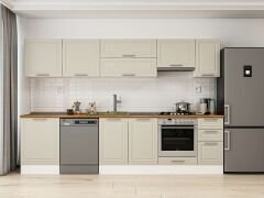 Alvinka 310X210 Cm Klasik Mebran Mutfak Dolabı M-E90S60S40-1 Mebran | Kumtaşı - Mdf