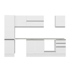 Alvinka 310X210 Cm High Gloss Mutfak Dolabı Mb-E90B50S50-2 High Gloss | Beyaz - Mdf