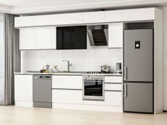 Alvinka 385X240 Cm High Gloss Mutfak Dolabı Mb-E80S60S45-3 High Gloss | Beyaz - Mdf