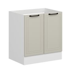 Alvinka Mutfak Modül Mbr_A Alt 2K 80Cm Evye Dolap Beyaz Kumtaşı Suntalam