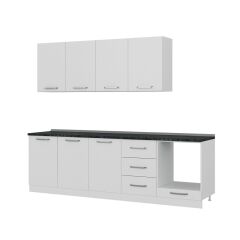 Minar 260 Cm Mutfak Dolabı Beyaz 260-B6