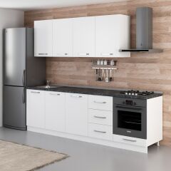 Minar 260 Cm Mutfak Dolabı Beyaz 260-B6