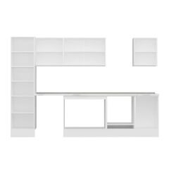 Alvinka 310X210 Cm High Gloss Mutfak Dolabı Mb-E90B50S50-2 High Gloss | Antrasit - Suntalam