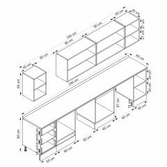 Alvinka 330X210 Cm Hg_J Mutfak Dolabı Beyaz - Mdf