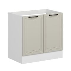 Alvinka Mutfak Modül Mbr_A Alt 2K 90Cm Evye Dolap Beyaz Kumtaşı Suntalam