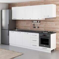 Minar 260 Cm Mutfak Dolabı Beyaz 260-B8