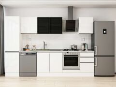 Alvinka 310X210 Cm High Gloss Mutfak Dolabı Mb-E90B50S50-3 High Gloss | Beyaz - Mdf