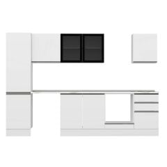 Alvinka 310X210 Cm High Gloss Mutfak Dolabı Mb-E90B50S50-3 High Gloss | Beyaz - Mdf