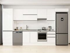 Alvinka 390X222 Cm High Gloss Mutfak Dolabı Mbb-E80B60S50-1