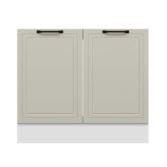 Alvinka Mutfak Modül Mbr_A Alt 2K 100Cm Evye Dolap Beyaz Kumtaşı Mdf