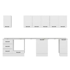 Alvinka 330X210 Cm Mbr_A Mutfak Dolabı Beyaz - Mdf