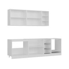 Minar 260 Cm Mutfak Dolabı Beyaz Antrasit 260-A3