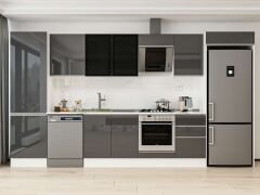 Alvinka 390X222 Cm High Gloss Mutfak Dolabı Mbb-E80B60S50-3