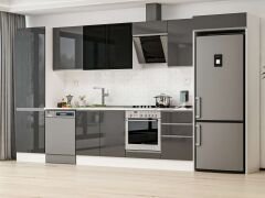 Alvinka 390X222 Cm High Gloss Mutfak Dolabı Mbb-E80B60S50-3