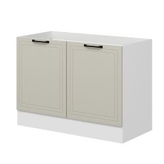 Alvinka Mutfak Modül Mbr_A Alt 2K 120Cm Evye Dolap Beyaz Kumtaşı Mdf