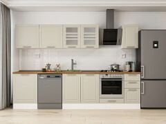 Alvinka 310X210 Cm Klasik Mebran Mutfak Dolabı M-E90S60S40-3 Mebran | Kumtaşı - Suntalam