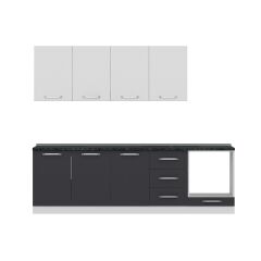 Minar 260 Cm Mutfak Dolabı Beyaz Antrasit 260-A6