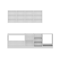 Minar 260 Cm Mutfak Dolabı Beyaz Antrasit 260-A6