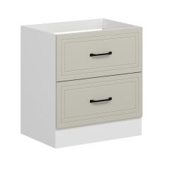 Alvinka Mutfak Modül Mbr_A Alt 2Ç 80Cm Evye Dolap Beyaz Kumtaşı Mdf