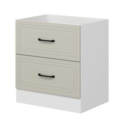 Alvinka Mutfak Modül Mbr_A Alt 2Ç 80Cm Evye Dolap Beyaz Kumtaşı Mdf