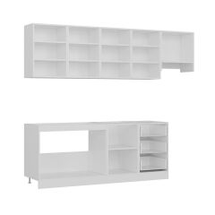 Minar 260 Cm Mutfak Dolabı Beyaz Antrasit 260-A7