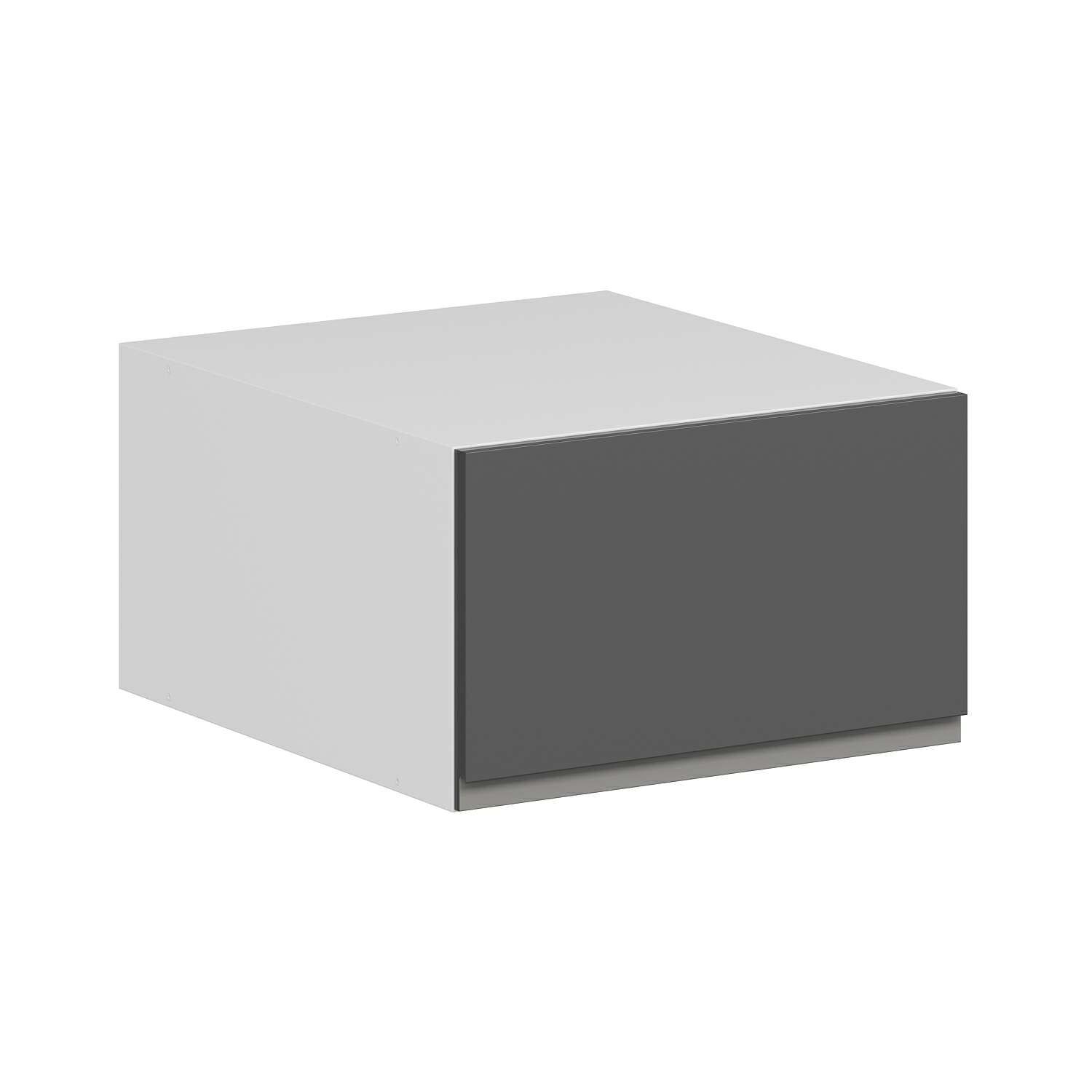 Alvinka Mutfak Modül Hg_J Üst 1Yk 50-H30Cm Yuk Dolap Beyaz Antrasit Mdf