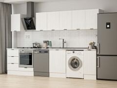 Alvinka 330X210 Cm Mbr_B Mutfak Dolabı Beyaz - Mdf