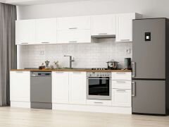 Alvinka 315X210 Cm Klasik Mebran Mutfak Dolabı M-E90S60S45-1 Mebran | Beyaz - Suntalam