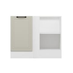 Alvinka Mutfak Modül Mbr_A Alt 1K1R 105Cm Köşe Dolap Beyaz Kumtaşı Suntalam