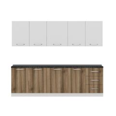 Minar 260 Cm Mutfak Dolabı Beyaz Dore 260-D2