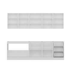 Minar 260 Cm Mutfak Dolabı Beyaz Dore 260-D2