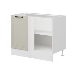 Alvinka Mutfak Modül Mbr_A Alt 1K1R 105Cm Köşe Dolap Beyaz Kumtaşı Mdf