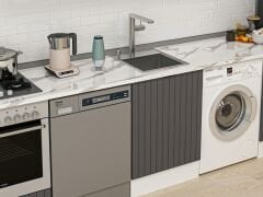 Alvinka 330X210 Cm Mbr_B Mutfak Dolabı Antrasit - Mdf