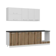 Minar 260 Cm Mutfak Dolabı Beyaz Dore 260-D3