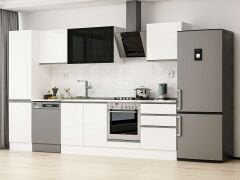 Alvinka 320X210 Cm High Gloss Mutfak Dolabı Mb-E90B50S60-3 High Gloss | Beyaz - Suntalam