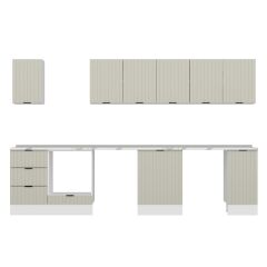 Alvinka 330X210 Cm Mbr_B Mutfak Dolabı Kumtaşı - Mdf