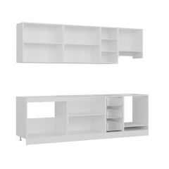 Minar 260 Cm Mutfak Dolabı Beyaz Dore 260-D5