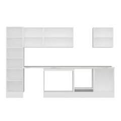 Alvinka 320X210 Cm High Gloss Mutfak Dolabı Mb-E90B50S60-3 High Gloss | Antrasit - Mdf