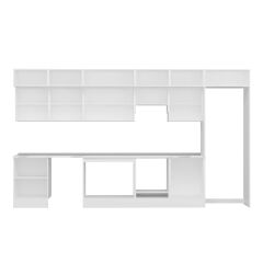 Alvinka 400X240 Cm High Gloss Mutfak Dolabı Mb-E80S60S60-1 High Gloss | Antrasit - Mdf