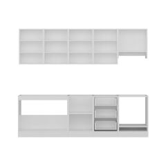 Minar 260 Cm Mutfak Dolabı Beyaz Dore 260-D8