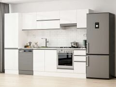 Alvinka 310X210 Cm High Gloss Mutfak Dolabı Mb-E90B60S40-1 High Gloss | Beyaz - Mdf