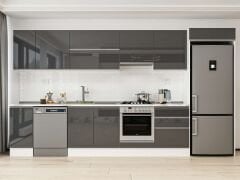 Alvinka 390X222 Cm High Gloss Mutfak Dolabı Mb-E90S40S60-1