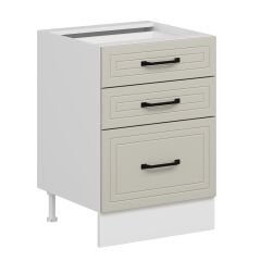 Alvinka Mutfak Modül Mbr_A Alt 3Ç1B2K Nray 60Cm Dolap Beyaz Kumtaşı Suntalam