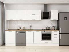 Alvinka 315X210 Cm Klasik Mebran Mutfak Dolabı M-E90S60S45-2 Mebran | Beyaz - Mdf