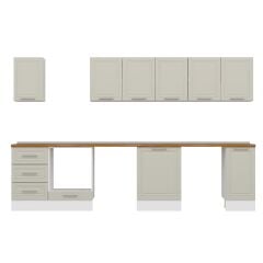 Alvinka 330X210 Cm Mbr_C Mutfak Dolabı Kumtaşı - Mdf