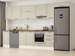 Alvinka 380X222 Cm Klasik Mebran Mutfak Dolabı Mb-E90S45S45-1 Mebran | Kumtaşı - Suntalam