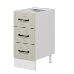 Alvinka Mutfak Modül Mbr_A Alt 3Ç Nray 40Cm Dolap Beyaz Kumtaşı Suntalam